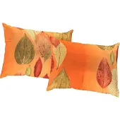 Wirth Dekokissen "MAREK" Gr. 1, orange (terrakotta, bedruckt gemustert), B:40cm L:40cm, Polyester, Dekokissen_Sitzkissen_Kissenhüllen, Dekokissen, Kissenhülle ohne Füllung, 2 Stück