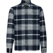 !Solid Langarmhemd SOLID "Langarmhemd SDNab", Herren, Gr. XXL, N-Gr, blau (insignia blau), Obermaterial: 60% Polyester PES. 40% Baumwolle CO., Hemden Langarmhemd