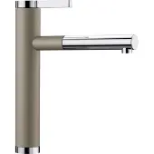 BLANCO Küchenarmatur "LINEE-S", braun (braun, chrom, tartufo), B:4,6cm H:28,1cm T:24,8cm, Messing, Armaturen, Küchenarmatur, mit ausziehbarem Auslauf