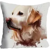 Queence Dekokissen "Golden Retriever", Kissenhülle ohne Füllung, 1 Stück