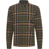 !Solid Flanellhemd SOLID "Flanellhemd SDBrandt", Herren, Gr. XL, N-Gr, grün (dusty olive), Obermaterial: 100% Baumwolle CO., Hemden Flanellhemd