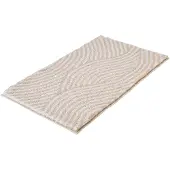 Kleine wolke Badematte "Calma", rutschhemmend beschichtet, fußbodenheizungsgeeignet, Badteppich, Wellen Design
