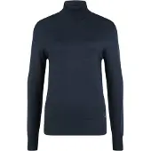 Oxmo Rollkragenpullover "Rollkragenpullover OXWinala", Damen, Gr. M, blau (total eclipse), Obermaterial: 70% Viskose CV. 30% Nylon NY., Pullover Rollkragenpullover