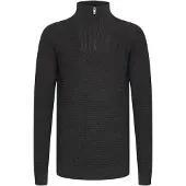!Solid Troyer SOLID "Troyer SDReco", Herren, Gr. L, grau (dunkelgrau melange), Obermaterial: 70% Baumwolle CO recyc.. 30% Polyester Pol. recyc.., Pullover Troyer