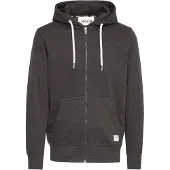 !Solid Sweatjacke SOLID "Sweatjacke SDChali", Herren, Gr. L, grau (dunkelgrau melange), Obermaterial: 65% Polyester PES. 35% Baumwolle CO., Sweatjacken Sweatjacke