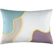 Tom Tailor Kissenhülle "Tropical Organic" Gr. 1, lila (lavendel, pflaume, violett), B:38cm H:0,5cm L:58cm, Polyester, Polyester, Kissenbezüge, Kissenhülle