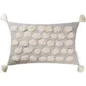 Tom Tailor Dekokissen HOME "Tufted Blobs" Gr. 1, beige (natur, champagner, beige, gepunktet), B:30cm L:50cm, Leinen, Polyester, Dekokissen_Sitzkissen_Kissenhüllen, Dekokissen
