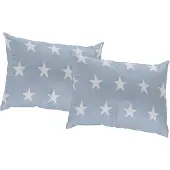 Wirth Dekokissen "Crayon" Gr. 1, blau (blau, gemustert), B:40cm L:60cm, Baumwolle, Polyester, Dekokissen_Sitzkissen_Kissenhüllen, Dekokissen, Kissenhülle ohne Füllung, 2 Stück