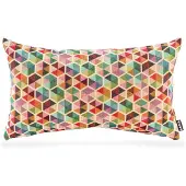 Hock Dekokissen H.O.C.K. "Akasma", bunt (bunt, bedruckt), B:50cm L:30cm, Baumwolle, Polyester, Dekokissen_Sitzkissen_Kissenhüllen, Dekokissen, Kissenhülle mit Füllung, 1 Stück, 50/30 cm