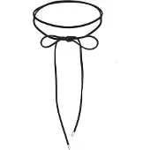 Elli Choker "Halskette Choker Velour Leder Schwarz 925 Silber" Gr. 36, silber, Halsketten, Damen, ohne Stein, Silber 925 (Sterlingsilber), Choker