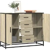 vidaXL Sideboard Sonoma-Eiche 92x35x76 cm Holzwerkstoff