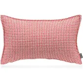Hock Dekokissen H.O.C.K. "Bobo", rot (rot, gemustert), B:30cm H:10cm L:50cm, Baumwolle, Polyester, Dekokissen_Sitzkissen_Kissenhüllen, Dekokissen, mit Jaquard-Struktur, Kissenhülle mit Füllung, 1 Stück