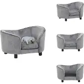 vidaXL Hundesofa Grau 69x49x40 cm Plüsch - Hundebetten