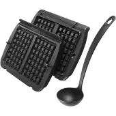 Tefal XA7248, Waffelplatte, , OptiGrill Elite GC7508 KONTAKTGRILL OPTIGRILL ELITE GC7508 OptiGrill Elite GC750D OptiGrill Deluxe..., Aluminium, Schwarz