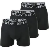 Replay Boxershorts "Boxershort 3er Pack", Herren, Gr. M, schwarz, Obermaterial: 95% Baumwolle CO. 5% Elasthan EL., Unterhosen Boxershorts