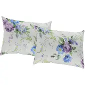 Wirth Dekokissen "MONTROSE" Gr. 1, lila (blau, violett, bedruckt gemustert), B:40cm L:40cm, Polyester, Dekokissen_Sitzkissen_Kissenhüllen, Dekokissen, Kissenhülle ohne Füllung, 2 Stück