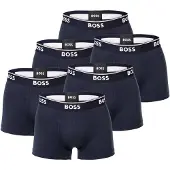 BOSS Boxershorts "Boxershort Trunk 3P Power 6er Pack", Herren, Gr. M, blau (dunkelblau), Obermaterial: 95% Baumwolle CO. 5% Elasthan EL., Unterhosen Boxershorts