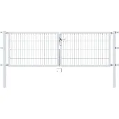GAH Alberts Zaundoppeltür ALBERTS "Flexo", silber (silberfarben), B:250cm H:80cm, Stahl, Tore, Zaundoppeltür, 250 cm Breite, in versch. Höhen