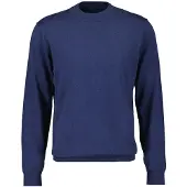 Ragman Rundhalspullover , Herren, Gr. 54, blau (marineblau), Strick, 95% Baumwolle 5% Kaschmir, ohne Ausschnitt, Pullover Rundhalspullover