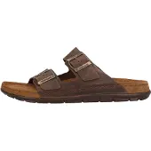 Rohde Herren Pantolette Leder Clog Schnalle Memoryfussbett bequem Rodigo-H 5918, Größe:44 EU, Farbe:Braun