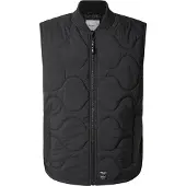 Pepe Jeans für Herren. PM403069 Manu Weste schwarz (S), Lässig, Polyester
