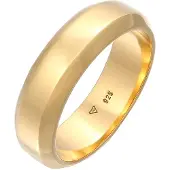 KUZZOI Silberring "Ring Herren Bandring Basic 925 Silber" Gr. 64, gold, Fingerringe, Herren, 64, Silber 925 (Sterlingsilber), Silberring