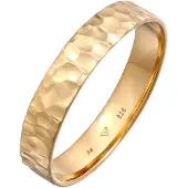 KUZZOI Silberring "Ring Bandring Herrenring Freundschaftsring 925 Silber" Gr. 56, gold, Fingerringe, Herren, 56, Silber 925 (Sterlingsilber), Silberring