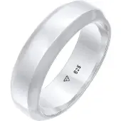 KUZZOI Silberring "Ring Herren Bandring Basic 925 Silber" Gr. 60, silber, Fingerringe, Herren, 60, Silber 925 (Sterlingsilber), Silberring
