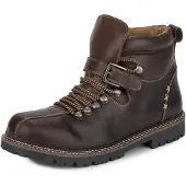 Stockerpoint Herren Tiago Trachtenstiefel, dunkelbraun gespeckt, 40