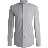 BOSS Slim-Fit Jersey-Hemd aus Baumwoll-Piqué