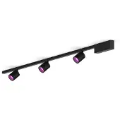 Philips Hue Perifo Basis-set Gerade Deckenleuchte Schwarz (3 Spots)