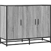 vidaXL Sideboard Grau Sonoma 94x35x76 cm Holzwerkstoff