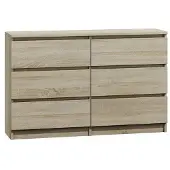 Top E Shop Topeshop M6 120 SON 2X3, Eiche, 6 Schublade(n), Partikelbord, Einfarbig, Modern, Partikelbord