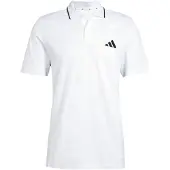 Adidas Herren Essential Three Stripes Pique Polo Shirt, White/Black, M