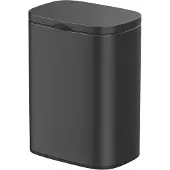 Wenko Kosmetikeimer "Sare", schwarz, B:21,5cm H:29,5cm T:19cm, Edelstahl, Mülleimer, Kosmetikeimer, zur Befestigung an der Wand, 5 Liter