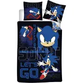Sonic Bettwäsche-Set Poly-Baumwolle Decke & Kissenbezug 140x200 + 65x65 cm