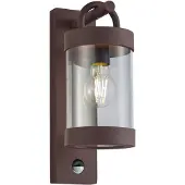 TRIO Außenwandlampe Sambesi, rost, Sensor, Aluguss