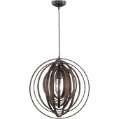 TRIO Leuchten - Design Runde Design-Pendelleuchte I Esstisch I Esszimmer I Pendellampe I Hängelampe I Pendellampe I Pendelleuchte I Lampe I Leuchte braun Holz - Arrange I Wohnzimmer I Schlafzimmer - R