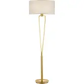 TRIO Tischlampe Lampenschirm Paris II Gold mit weißem Lampenschirm