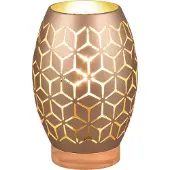 TRIO Braune Tischlampe Bidar