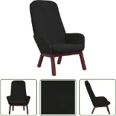 The Living Store Relaxsessel Schwarz Samt