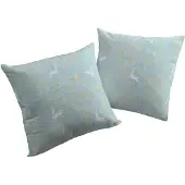 Wirth Dekokissen "Swift" Gr. 1, blau (blau, gemustert), B:40cm L:40cm, Baumwolle, Dekokissen_Sitzkissen_Kissenhüllen, Dekokissen, Kissenhülle ohne Füllung, 2 Stück