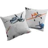 Wirth Dekokissen "Planes Echo" Gr. 1, grau (hellgrau, gemustert), B:40cm L:40cm, Polyester, Dekokissen_Sitzkissen_Kissenhüllen, Dekokissen, Disney, Kissenhülle ohne Füllung, 2 Stück