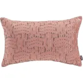 Hock Dekokissen H.O.C.K. "Fugato", rosa (rosa, gemustert gesteppt), B:50cm H:10cm L:30cm, Wolle, Dekokissen_Sitzkissen_Kissenhüllen, Dekokissen, mit flauschigem Stoff, Kissenhülle mit Füllung, 1 Stück