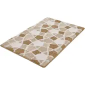 Kleine wolke Badematte "Sintra, Badvorleger, Badezimmer Teppich", beige (macadamia), H:15mm, Polyacryl, Badematten, Badematte, Badteppich, modernes Mosaikdesign