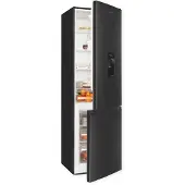 Exquisit Kühl-Gefrierkombination KGC265-70-WS-040E inoxlook-az | 260 L Volumen | Kühlgefrierkombination freistehend mit Wasserspender | Alarm | 4 Sterne gefrieren