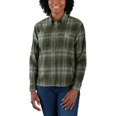 Carhartt Hemd Midweight Flannel Plaid Damen Basil-M