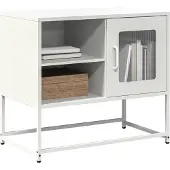 vidaXL TV-Schrank Weiß 68x39x60,5 cm Stahl