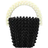 Koosh damen handtasche - schwarz wollweiss
