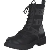 La strada Damen Schnürstiefeletten Schwarz Textil Synthetik Mix Größe: 40